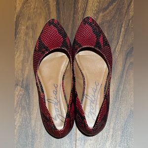 Zodiac Snake Embossed Flats